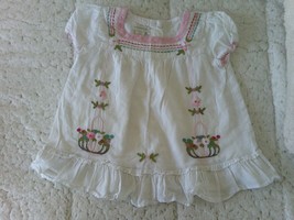 MONSOON white pretty embroidered age 12-18 months  80-86cm - $9.46