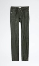 Zadig &amp; Voltaire Phlame Crinkle Leather Pants Stretch Buisson $898, Sz 3... - $282.14