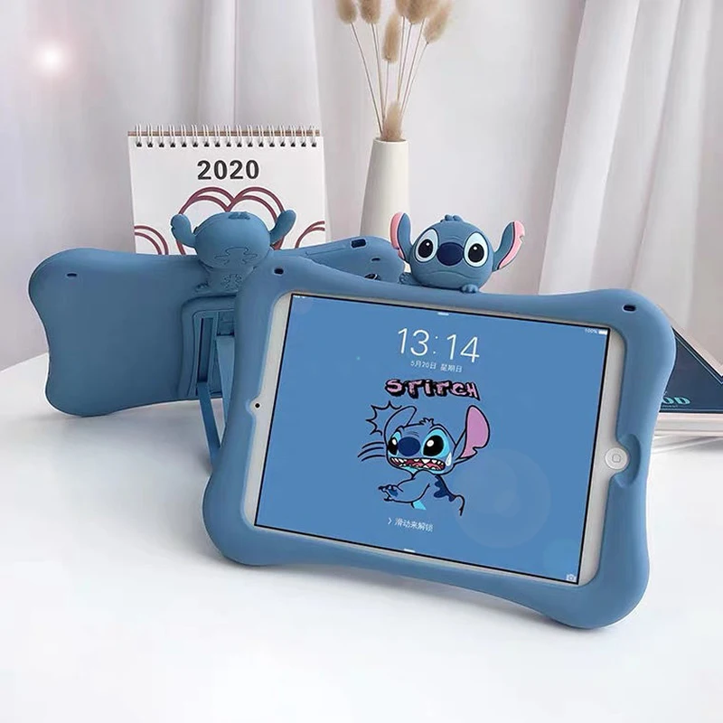 Kawaii Stitch Silicone Stand Case for Ipad Mini 6 Air 1 2 3 10.5 4 5 10.2 2019 - £15.41 GBP