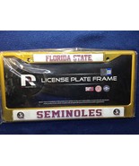 Florida State Seminoles FSU NCAA Gold License Plate Frame OFFICIALLY LIC... - £22.45 GBP