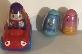 Weebles Car And 3 Weebles Figure Toy T6 - £14.00 GBP