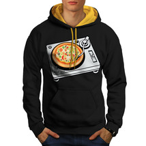 Wellcoda Pizza Dj Mix Music Food Mens Contrast Hoodie,  Casual Jumper - £31.46 GBP