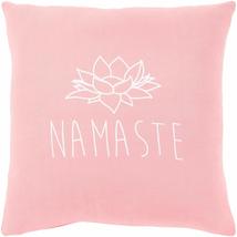 Blessed Pink Namaste Poly Fill Throw Pillow (20&quot; X 20&quot;) Quotes Sayings Transitio - $31.67