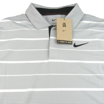 Nike Dri-FIT Tiger Woods Golf Striped Polo Shirt Mens Size Medium NEW DR5318-077 - £47.17 GBP