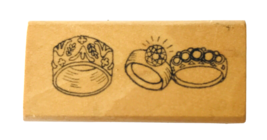 Great Impressions Rubber Stamp Fancy Rings Tiny Elegant Jewelry 1.5 x .25&quot; - £1.98 GBP