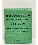 Brunetti&quot;s Seafood Italian Village Matchbook green franklin Southfield a... - $5.92 CAD