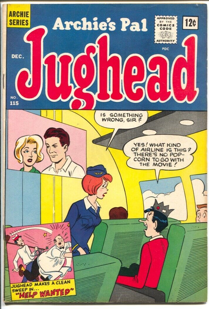 Archie's Pal Jughead #115 1964-Jughead watches airplane movie-Betty-Veronica-FN - $36.38