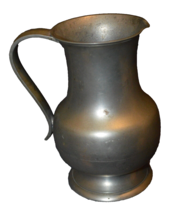 Antique Pewter Pitcher w Small Lip, Logo, 5-5/8” Tall - £63.94 GBP