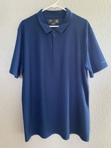 Oakley Polo Shirt Men&#39;s 2XL Blue Hydrolix Cotton Blend Short Sleeve Golf - $19.68