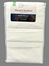 Mainstays Wrinkle Resistant Bedskirt Double 60&quot; x 80&quot; x 14&quot; Drop White P... - $301.06 MXN