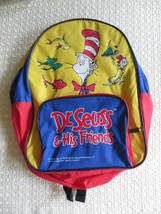 1997 Child&#39;s Dr. Seuss &amp; His Friends Vinyl/Plastic Backpack - 9&quot; X 12&quot; X 3&quot; - £7.92 GBP