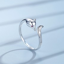 925 Sterling Silver Small Cute  Ring for Women Girls Adjustable Opening Wedding  - £13.93 GBP