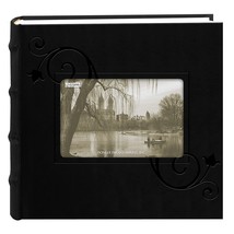 Pioneer Embossed Floral Frame Leatherette Cover Photo Album, Black 4 X 6... - $32.99