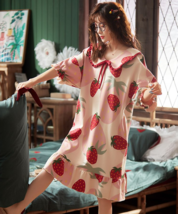 Strawberry Print Midi Nightgown - £31.92 GBP