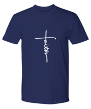 Religious TShirt Faith Cross, Jesus, Christian, love Navy-P-Tee  - £16.40 GBP