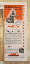 Vintage Print Ad Gould Kathanode Batteries Forklift Palletize 13.5&quot; x 5.25&quot; - $9.79