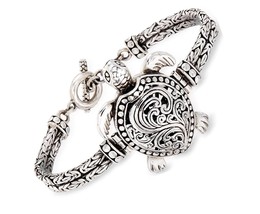 Ross-Simons Sterling Silver Bali-Style Turtle Toggle 7.5 - $483.80