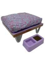 American Girl Doll Dog Bed, Cushion and Dog Dish - $25.64