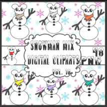 Snowman Digital Clipart Vol. 10 - £0.99 GBP