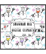 Snowman Digital Clipart Vol. 10 - $37.30 MXN