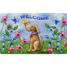 Toland Home Garden 800202 Welcome Dog Spring Door Mat 18x30 Inch Summer Outdoor  - £29.81 GBP