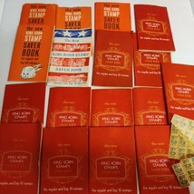 (17) Assorted Vtg EMPTY New King Korn Stamps Saver Books  &amp; 30 individual stamps - £7.44 GBP