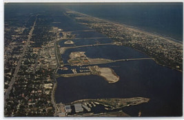 Aerial View Of Daytona Beach,Florida Chrome Postcard - £8.44 GBP