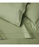 Sferra Isabella Willow Green King Sheet Set 4 PC Solid Cotton Percale Italy NEW - $305.00