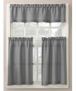No. 918 Martine ~  Semi-Sheer ~ Rod Pocket ~ Valance ~ Tiers ~ SOLID GRAY - $38.48 CAD