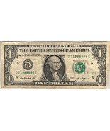 $1 One Dollar Bill 71988896, birthday / anniversary, August 9, 1988 (fancy) - $4.99