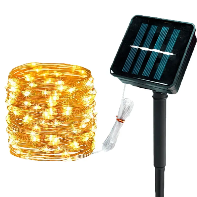 32m/22m/12m/7m Solar LED Light Outdoor Festoon Solar Lamp Garden Fairy Light Str - £138.53 GBP