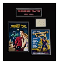 Leslie Nielsen Autograph-Forbidden Planet comes Museum Framed Ready to D... - £1,011.29 GBP