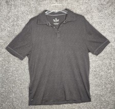 Nat Nast Shirt Mens Large Gray Luxury Originals Polo S/S Unique Line Pattern - £9.43 GBP
