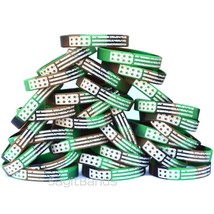 50 Camo Vintage Flag Debossed Color Filled Silicone Wristband Bracelets - £31.55 GBP