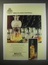 1990 Bell&#39;s Scotch Ad - Bell&#39;s and Crystal - £14.50 GBP
