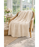 Luxury Handmade Wool Knitted Blanket – Jacquard Style - $65.99