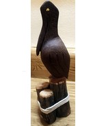 Pelican Coastal  Sea Ocean Bird Wood Sculpture Figurine 7&quot;  See Pictures - $118.85 MXN