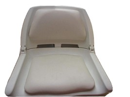 Fishing Boat Seat Chair Folding Backrest Padded Pillow Foldable All White - £73.29 GBP