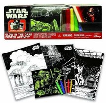 Star Wars Color Your Own Poster Set 3x Posters, Glow in the Dark Sticker... - £7.92 GBP