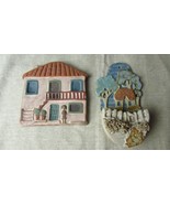 Hand Crafted Clay Wall Planter &amp; Wall Plaque in Rustic Cottage Design - €66,31 EUR