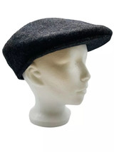 Ivy Cap Gray Wool Mens Winter Hat Thick Warm Solid Retro Beret Size L - £7.46 GBP