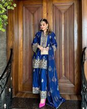 Indian Designer Salwar Kameez, Readymade Party/Ethnic CHINON  silk gift ... - $135.19