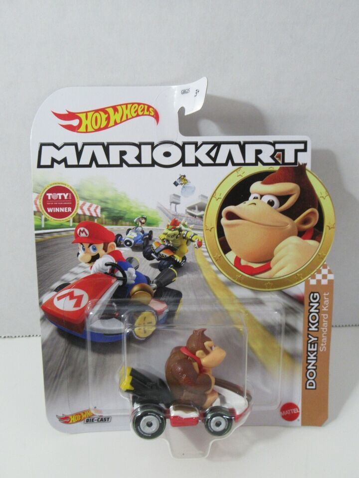 Primary image for Hot Wheels Mario Kart Donkey Kong standard kart die cast vehicle new bent pkg