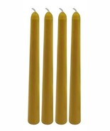 100% Natural Unscented Beeswax 10&quot; Taper Candles 4/Box Cotton Wicks - $19.43 CAD