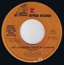 Kenny Rogers Just Remember You&#39;re My Sunshine 45 rpm Tell It All Brother CDN Pr - £3.15 GBP