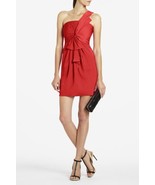 Bcbg Maxzaria Palais One Shoulder Dress Sz 10 Jewel Red - $1,791.74 MXN