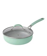 Pioneer Woman ~ GREEN ~ Nonstick ~ 3 Quart ~ Aluminum Sauté Pan w/Lid - $1,102.51 MXN