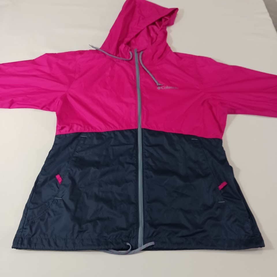 Columbia KL3010 Women's Red & Blue Full Zip Hoodie Rain Jacket Size Small Item image 11