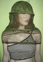 Vintage Cold War Era US Army Issue MOSQUITO NETTING INSECT HEADSET NET  - £23.70 GBP