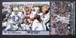 1990 Pro Set Super Bowl Supermen Baltimore Colts Team Set 3 Football Cards - £1.57 GBP